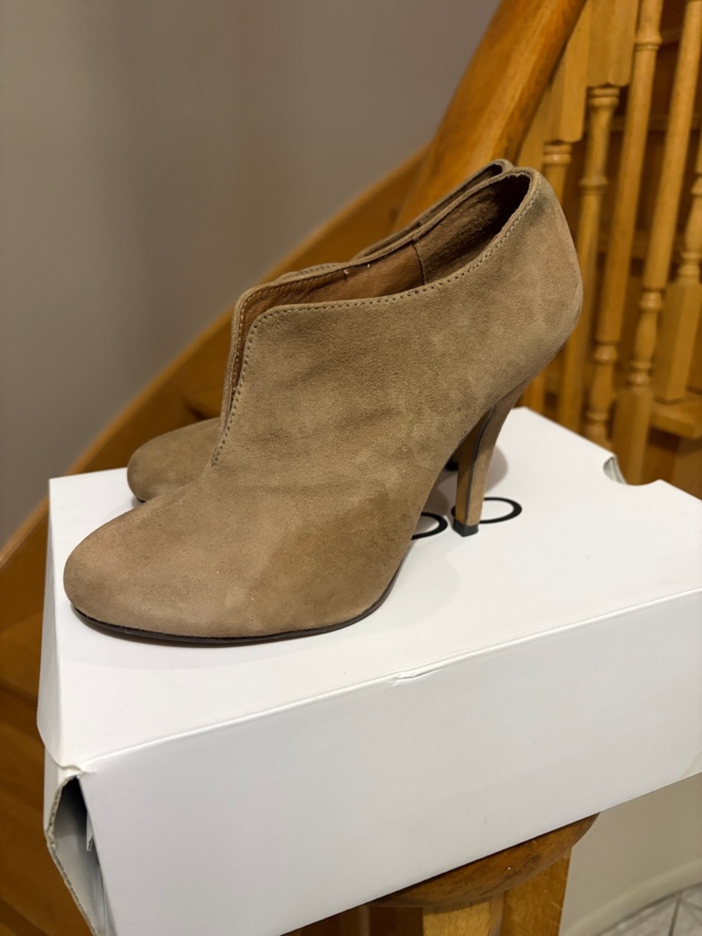 ALDO Women’s Taupe Suede Ankle Booties